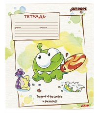 Тетрадь школьная Hatber CUT THE ROPE 18л А5ф линия 